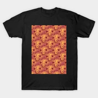 Piggy Faces Pink Pattern T-Shirt